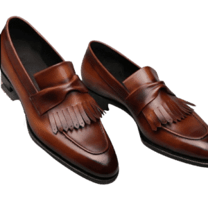 Charming Brown Cow Leather Goodyear Fiddle Bottom by Saka