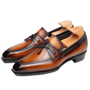 Comfortable Brown Goodyear Flat Bottom in Cow Leather by bsharp