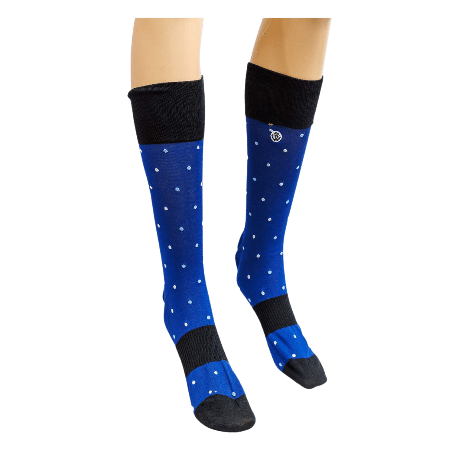 Knee High Socks With Blue Polka dots | B Tailored