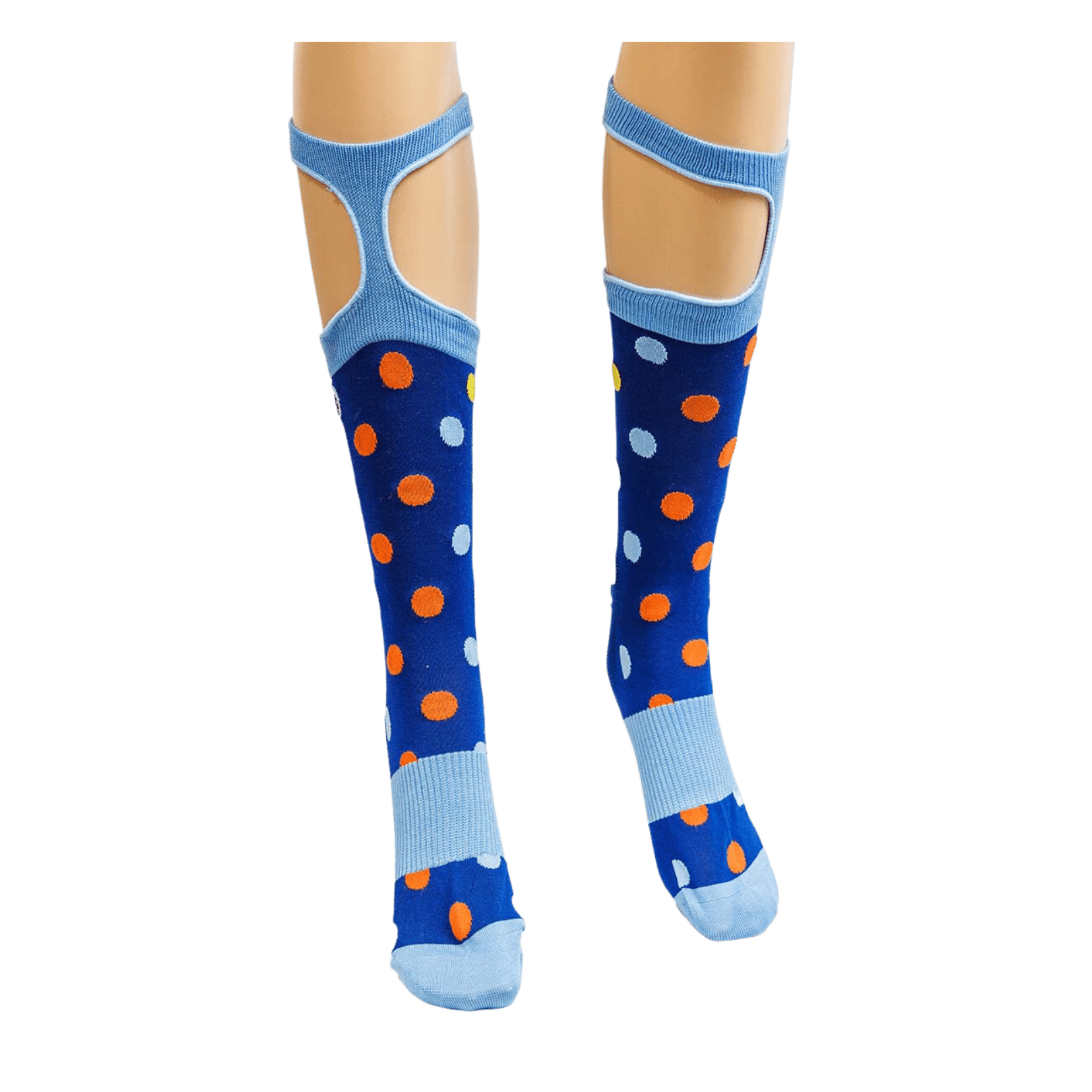 Knee High Socks With Orange Polka dots | B Tailored