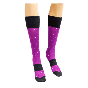 Knee High Socks With Purple Polka dots