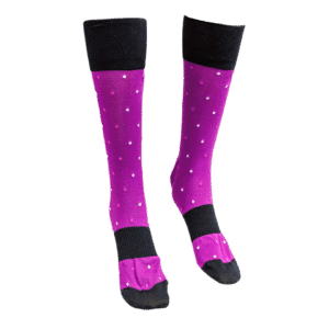 Knee High Socks With Purple Polka dots 2