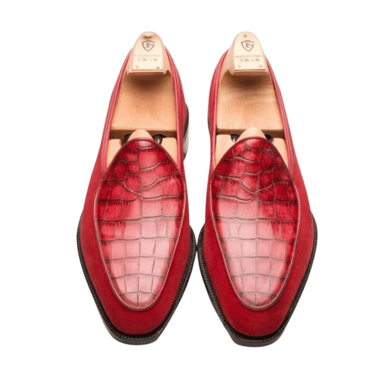 Red Hot Goodyear Flat Bottom in Cow Leather by bsharp