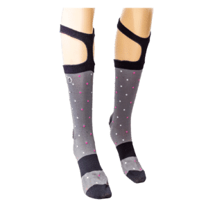 Knee High Socks With Grey Polka dots