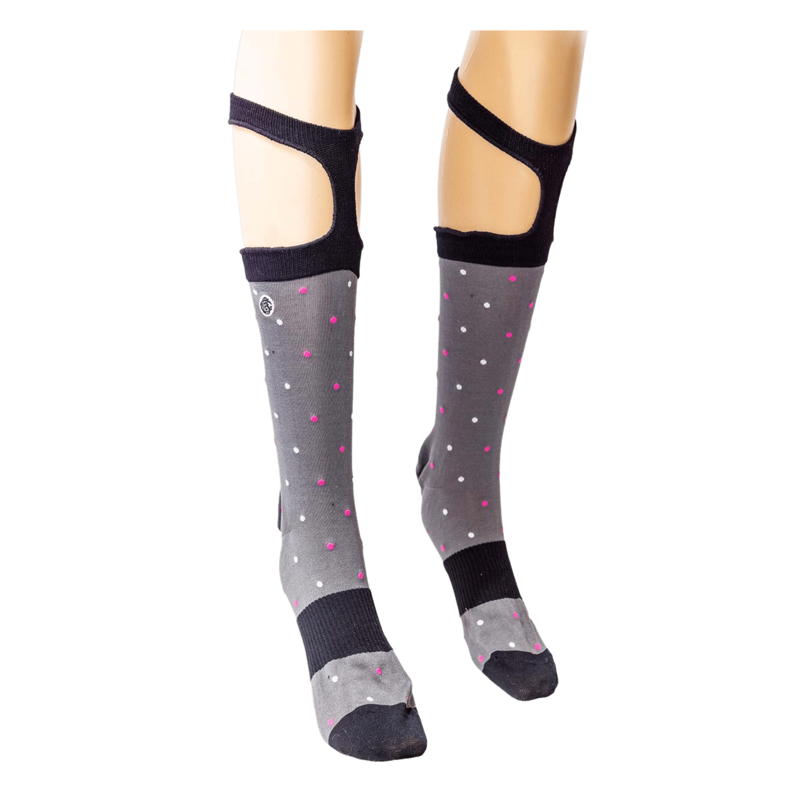 Knee High Socks With Grey Polka dots | B Tailored