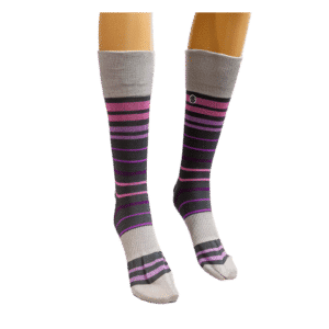 Knee High Socks With Grey Stripes