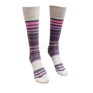Knee High Socks With Grey Stripes 2