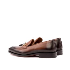 Sleek Brown Leather Classic Chisel Loafers - Image 3