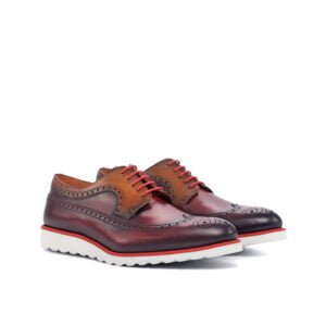 Classic Cognac Red Wingtip Blucher - Image 2