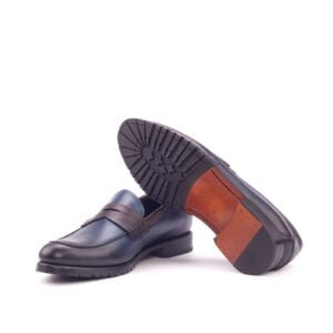 Versatile Goodyear Brown and Navy Loafers - Image 4