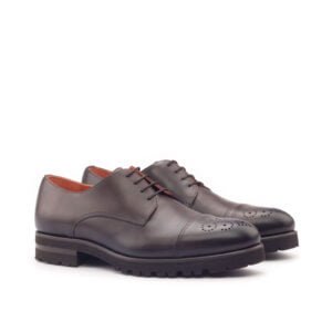 Classic Dark Brown Derby Shoes - Image 2