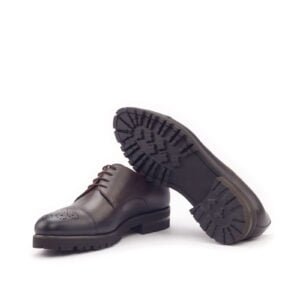 Classic Dark Brown Derby Shoes - Image 4