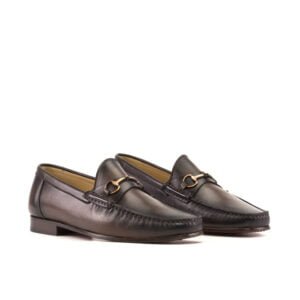 Elegant Burnished Leather Moccasin Shoes - Image 2