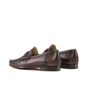 Elegant Burnished Leather Moccasin Shoes - Image 3
