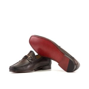 Elegant Burnished Leather Moccasin Shoes - Image 4