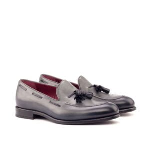 Elegant Grey and Black Loafers - Image 2