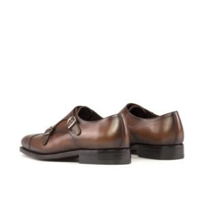 Modern Med Brown Box Calf Double Monk - Image 3
