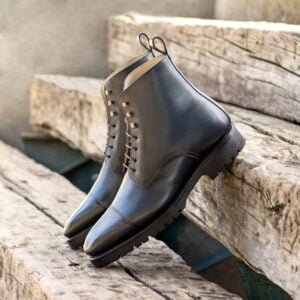Navy Box Calf Jumper Boots
