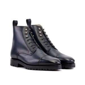 Navy Box Calf Jumper Boots - Image 2
