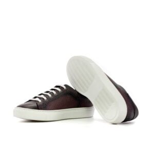 Classic White Cupsole Rubber Sole Trainer - Image 4