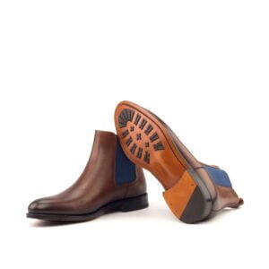 Med Brown Painted Calf Chelsea Boots - Image 4