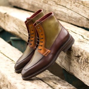Vintage Cognac Burgundy Olive Moc Boots