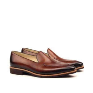 Classic Dark Brown Med Brown Loafers - Image 2