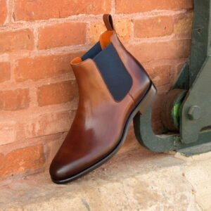 Rustic Medium Brown Painted Calf Chelsea
