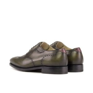 Elegant Olive Burgundy Wholecut Dress Shoes - Image 3