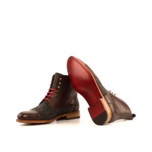 Herringbone Captoe Lace Up Boot - Image 4