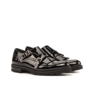 Black Patent Kiltie Monk Strap - Image 2