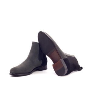Black Grey Chelsea Dress Boot - Image 4