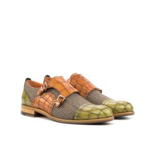 Tweed Cognac Double Monk Ladies - Image 2