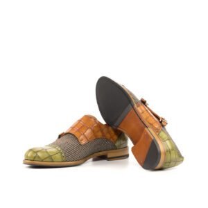 Tweed Cognac Double Monk Ladies - Image 4