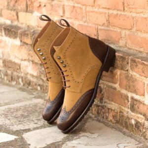 Women's Rugged Military Brogue Dress Boot