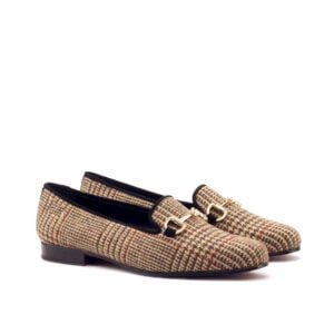 Tweed Sartorial Black Suede Slippers - Image 2