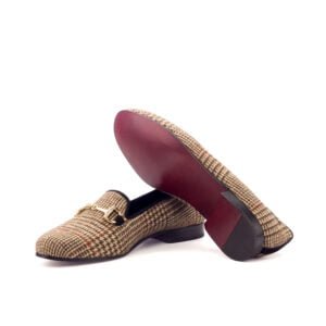 Tweed Sartorial Black Suede Slippers - Image 4