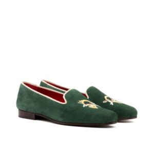 Forest Suede Beige Grosgrain Slippers - Image 2