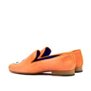Orange Linen Orange Suede Slippers - Image 3