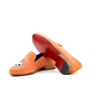 Orange Linen Orange Suede Slippers - Image 4