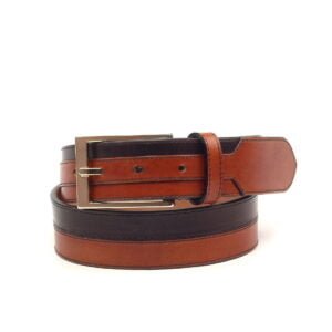 Bold and Stylish Cognac Marseille Belt - Image 2