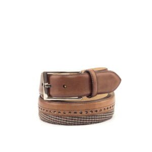 SunValley Belt in Tweed & Med Brown - Image 3