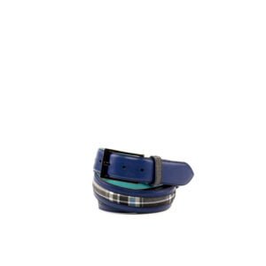 Venice Belt in Plaid & Navy - Image 2