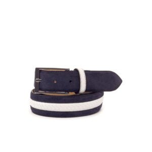 Elegant Navy Lux Suede Venice Belt - Image 3