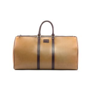 Durable Spacious Leather Travel Duffle Bag - Image 2