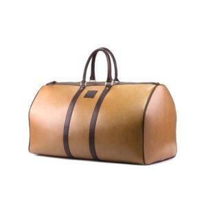 Durable Spacious Leather Travel Duffle Bag - Image 3