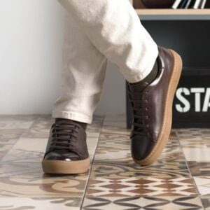 Classic Caramel Cupsole Trainer Shoe - Image 6