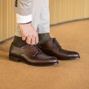 Classic Dark Brown Derby Dress Shoe