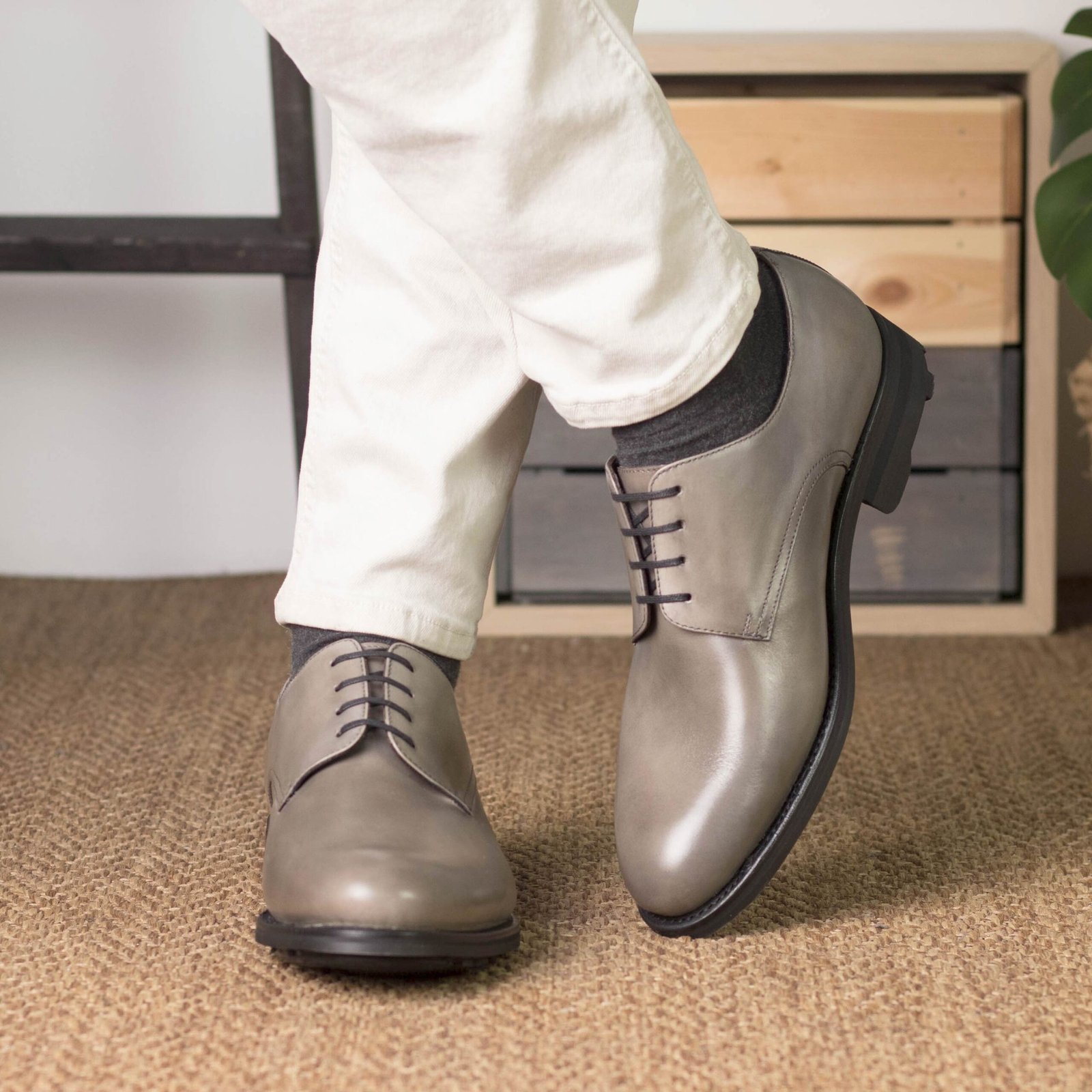 Classic Grey Shade Derby Dress Shoe