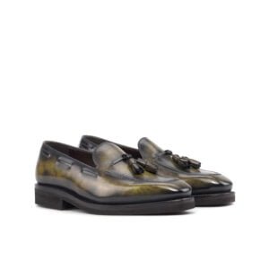 Elegant Green Patina Loafer Shoe - Image 2